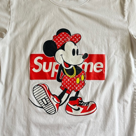 Custom T shirt Minnie Mouse x Supreme x Louis Vuitton Size S - Picture 2 of 4